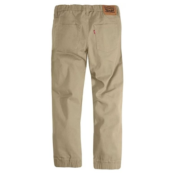 Boys' 7-16 Years Stretch Twill Chino Joggers - Beige Size 12 - Picture 2 of 6